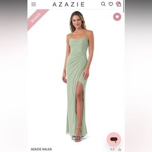 Azazie, Dusty Sage, Size 6